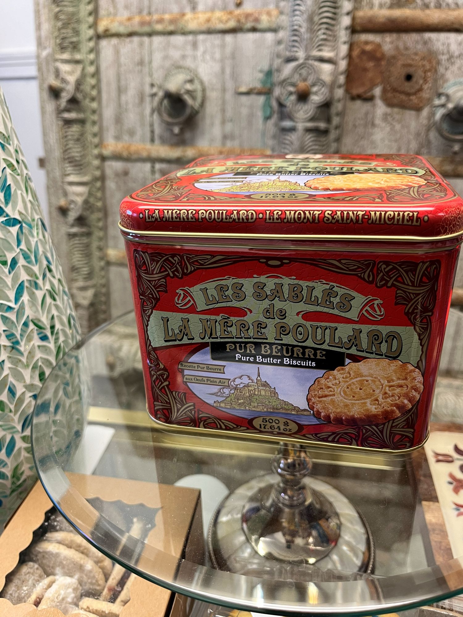 SHOPEGIVE Fancy Vintage Tin Real Butter Cookies